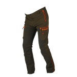 Pantalone softchell u-tex verde/arancio