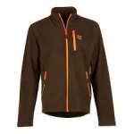 Cardigan pile verde/arancio