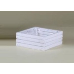 Cassetta Legno Quadra Bianca