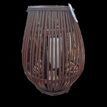 Porta candele in vimini marrone 784079